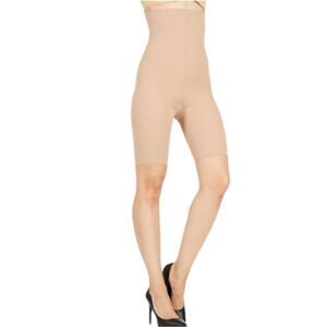 Spanx Assets Hi-Waist Mid-Thigh Shaper Nude size 2 Slimming Tummy Control